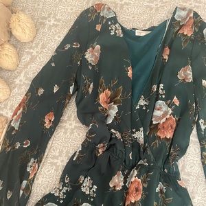 Green floral romper!